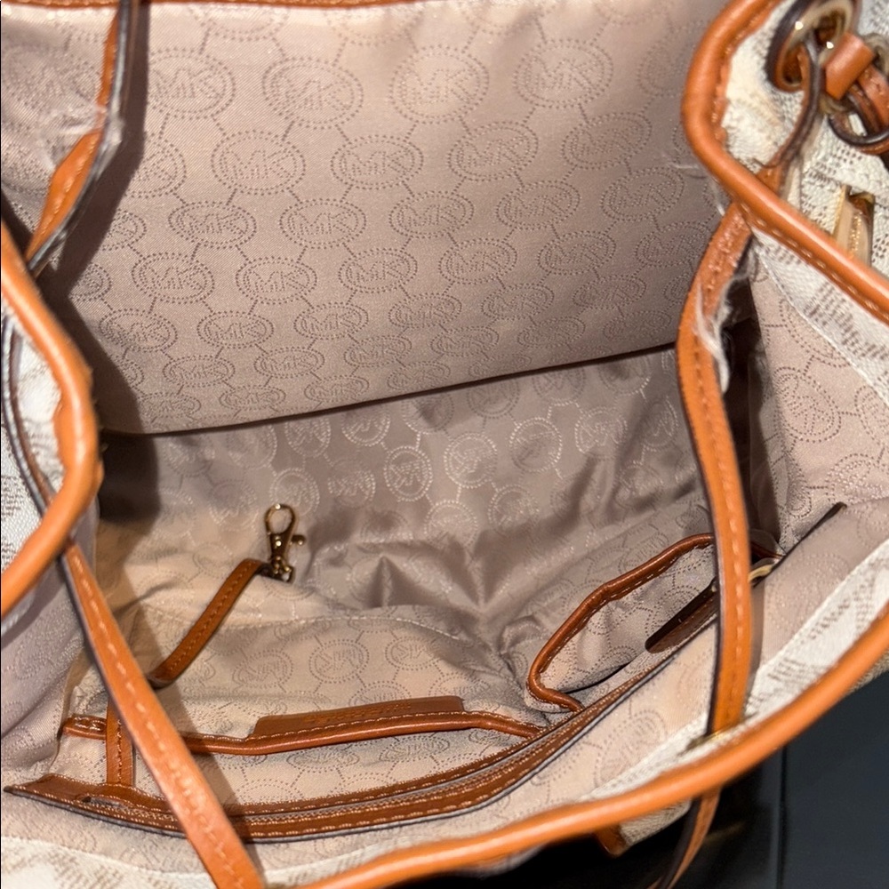 **SOLD**
Michael Kors Signature Monogram Drawstring Backpack - Picture 9 of 9